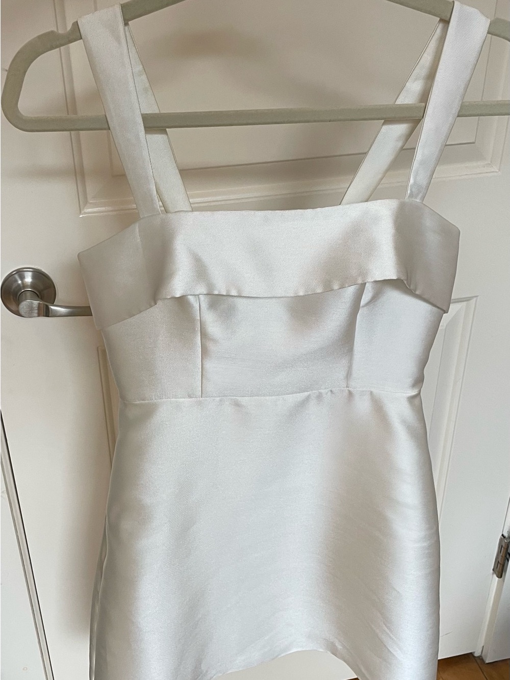 BHLDN Sleeveless Square-Neck Taffeta A-Line Mini Dress - Picture 4 of 7